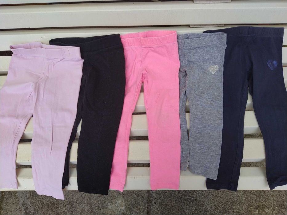 Calças de algodão para menina - Chicco e H&M - Tamanho 2 anos - 92 cm