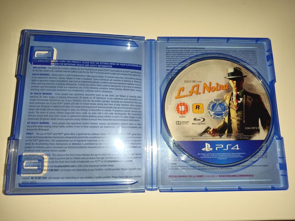 Gra Ps4 L.A. Noire gry PlayStation 4 Sniper UFC Crash Mafia FC24 NFS
