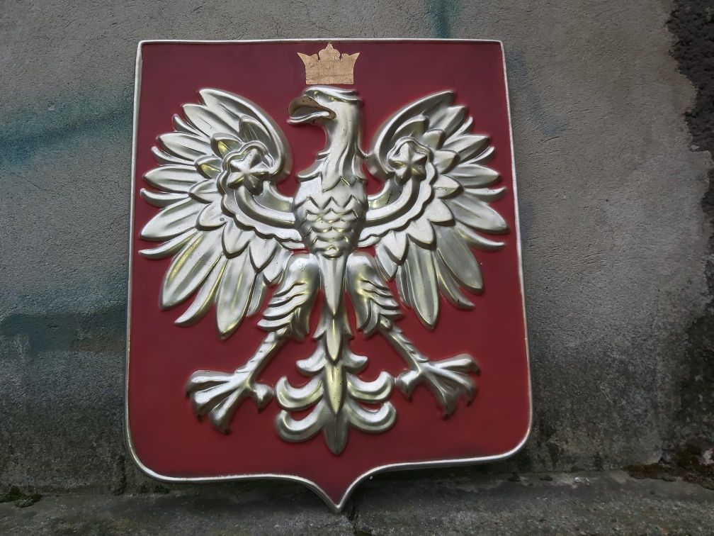 ‼️ Duże Godło Polskie ‼️ PRL orzeł flaga