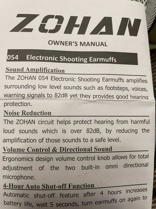 Тактические  наушники ZOHAN  054 для  + кейс для хранения наушников