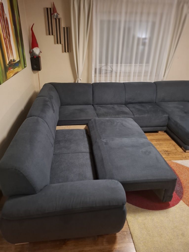 Narożnik xxl ciemny szary