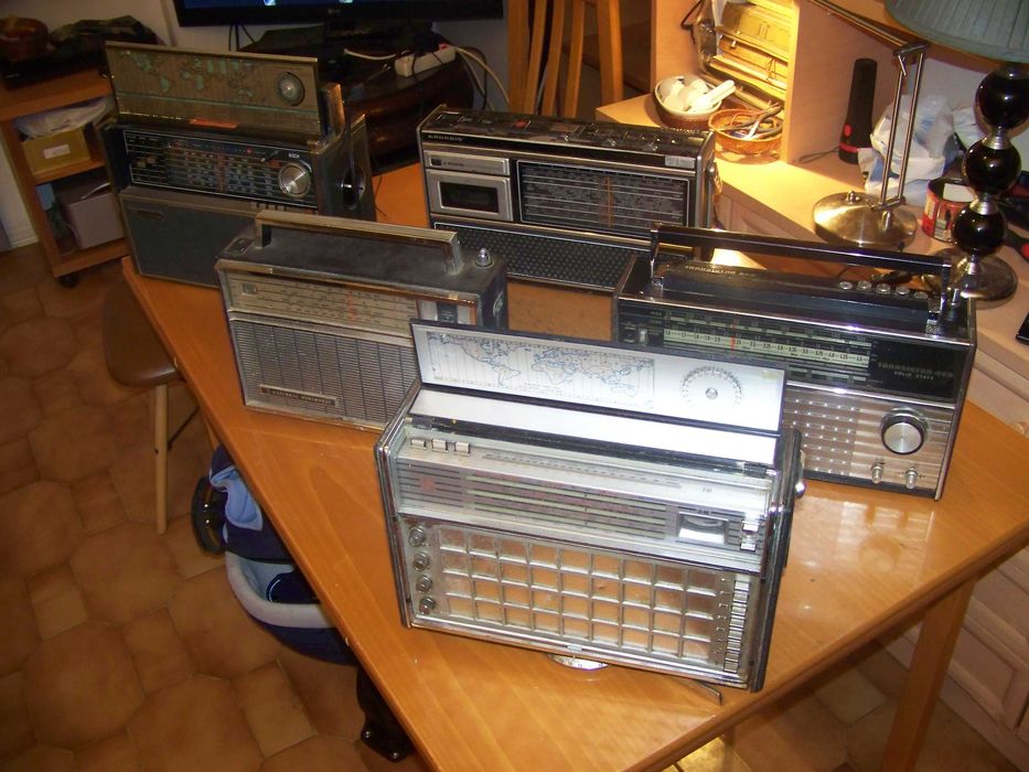 lote 5 rádios antigos transistores