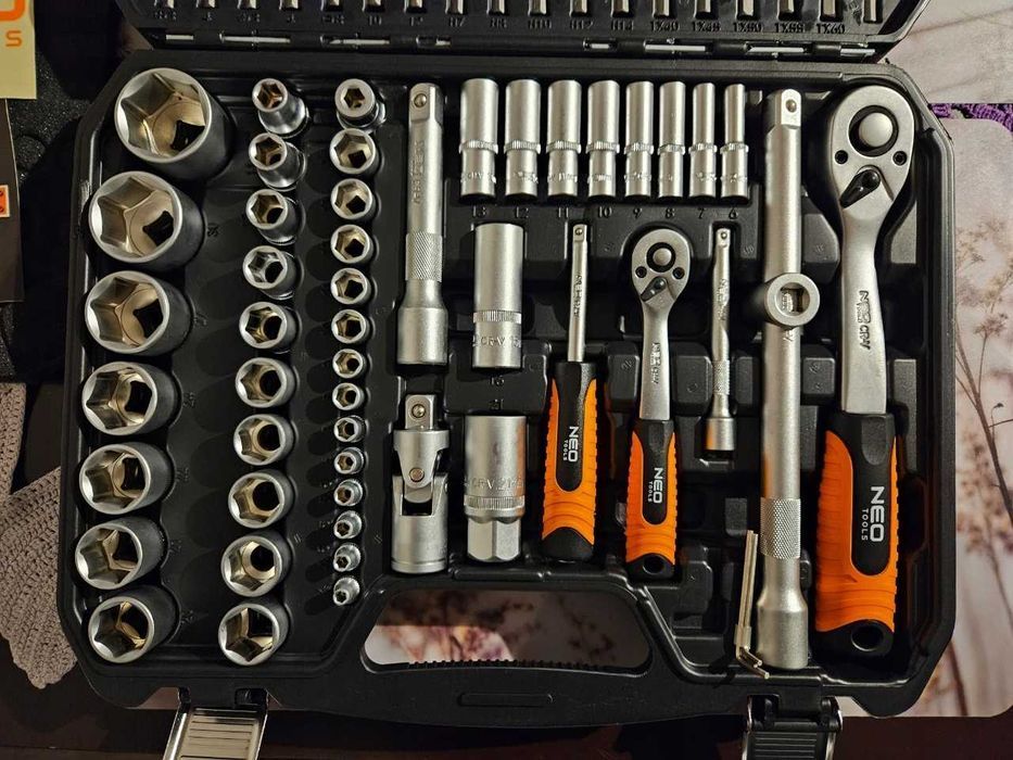 NOWY Zestaw Komplet Kluczy Nasadowych Nasadek Narzędzi Neo Tools