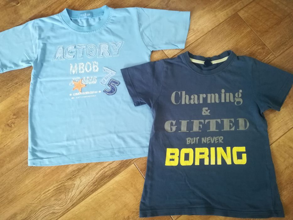 Koszulki t-shirt 2 pary r. 110-116