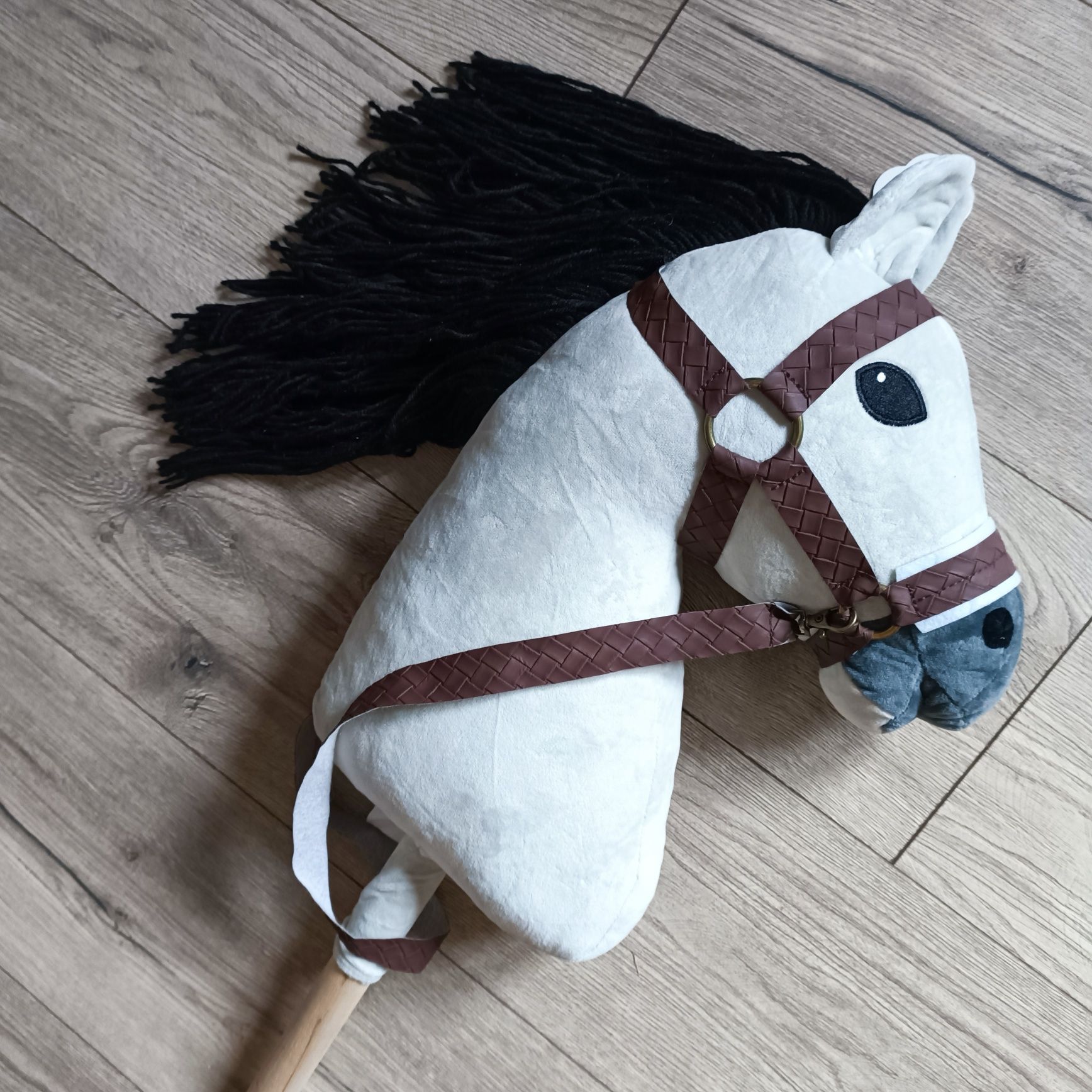 Koń na kiju Hobby Horse konik na patyku Szary