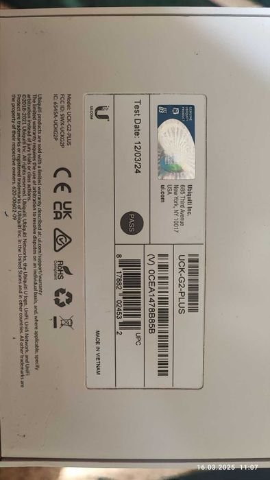 Контролер Ubiquiti UCK-G2-PLUS