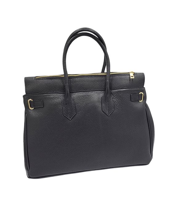 Torebka damska LAURA BIAGGI shopper skóra naturalna czarna