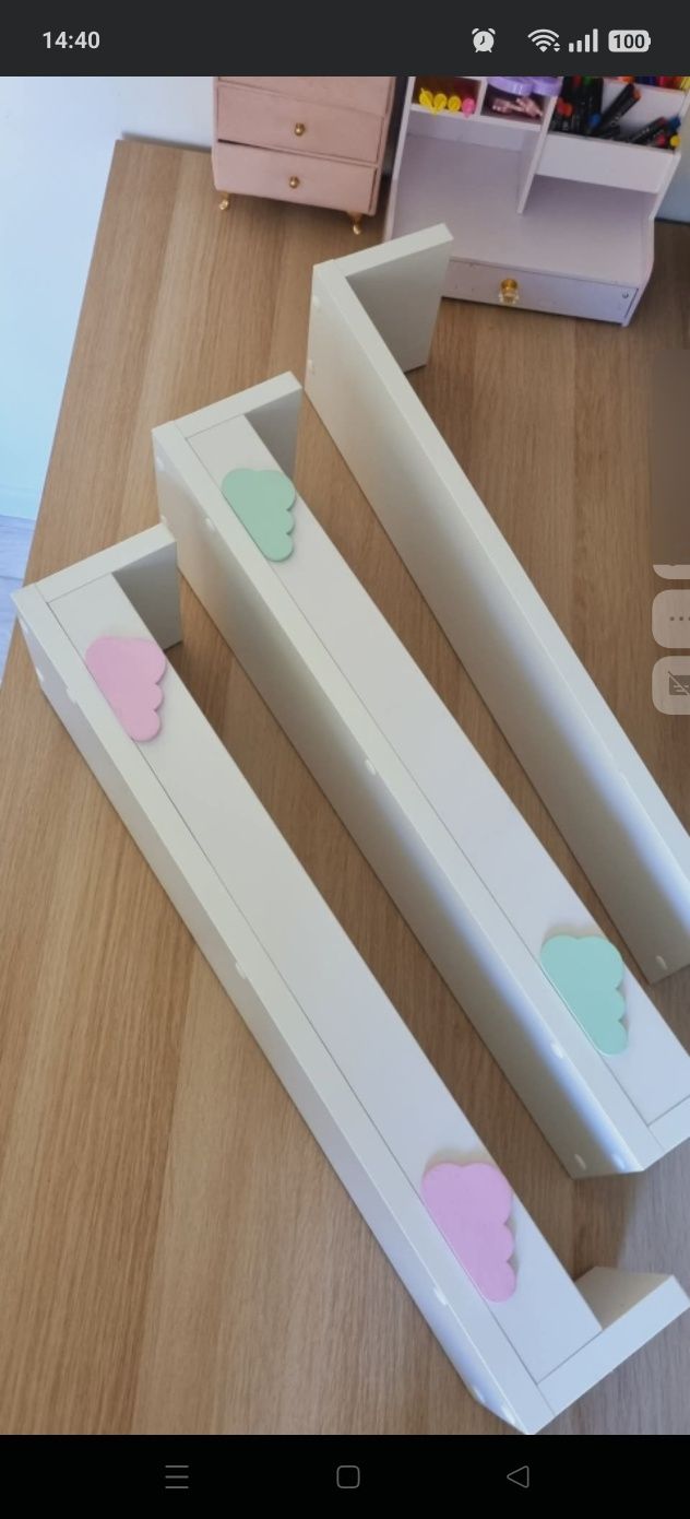 Zestaw półek do pokoju dziecięcego 60 cm