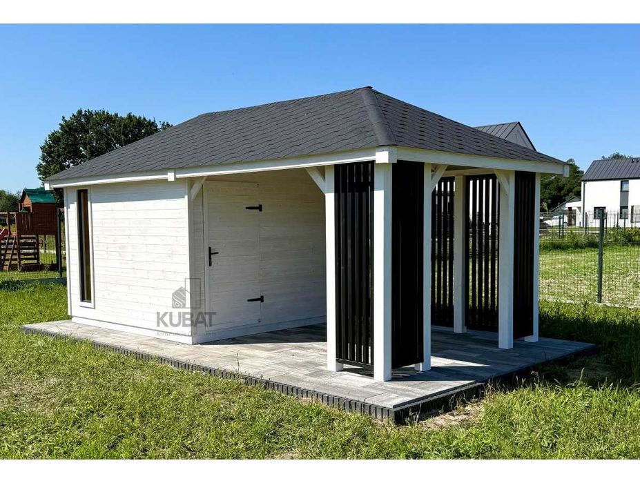 Domek ogrodowy z altana 3x6 | domek narzedziowy gospodarczy, drewniany