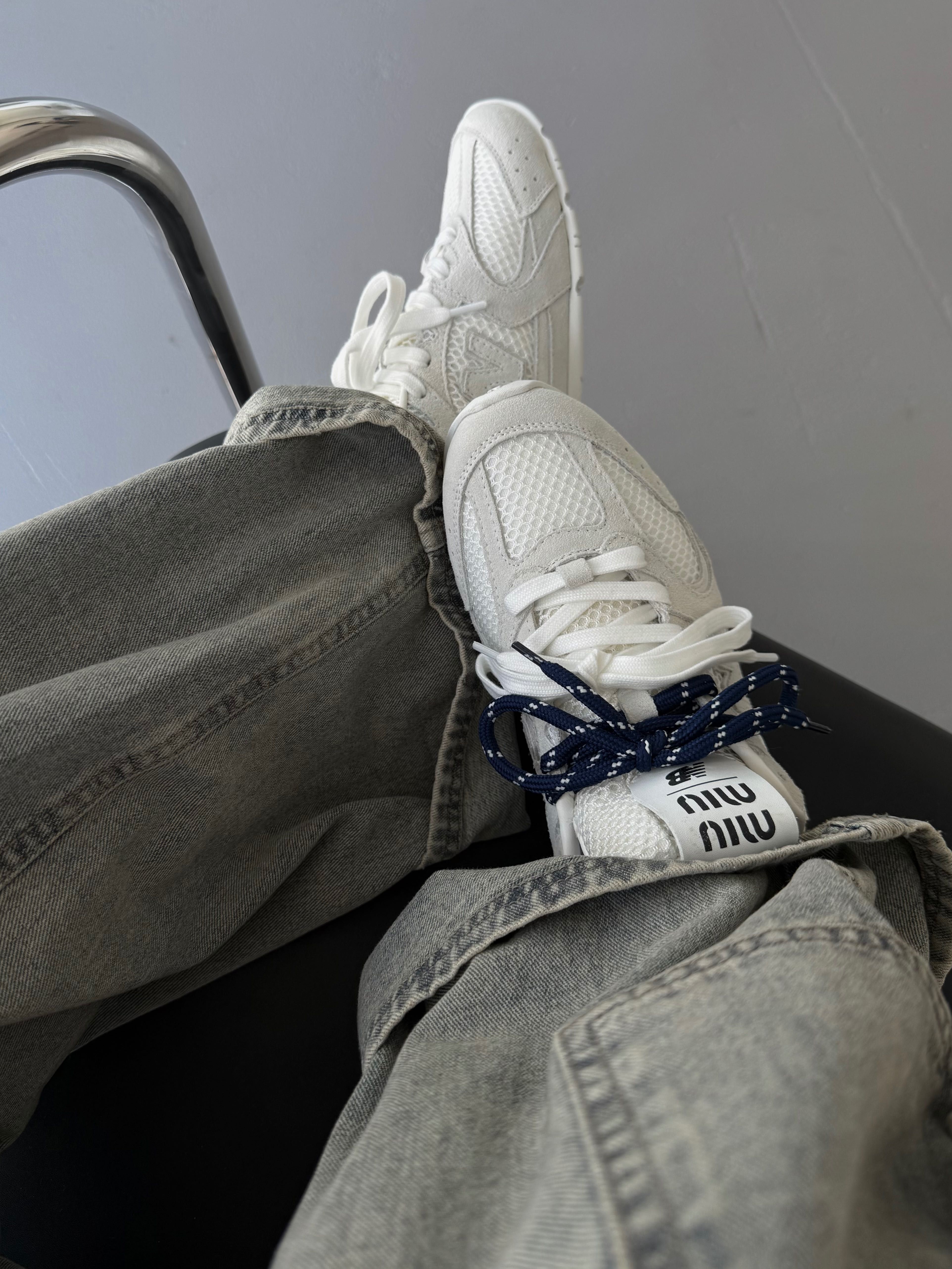 Кросівки New Balance x Miu Miu білі
