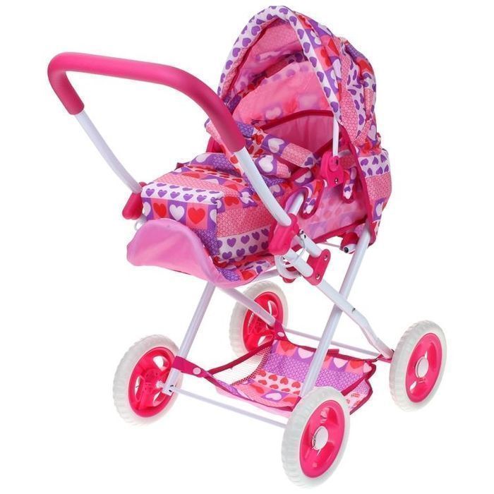 Wózek dla Lalek Głęboki Spacerówka Gondola Nosidełko 3w1 Składany