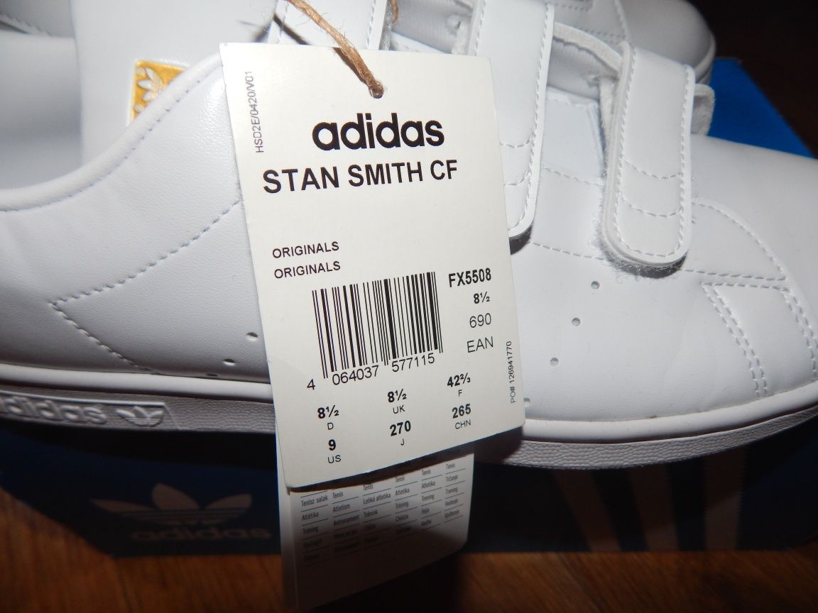 Оригінальні шкіряні кросівки Adidas Stan Smith