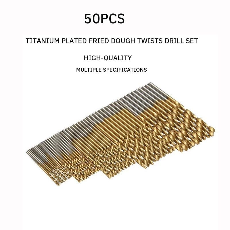 Wiertła tytanowe 50szt. 1.0, 1.5, 2.0, 3.0, 3.5mm do wszystkiego