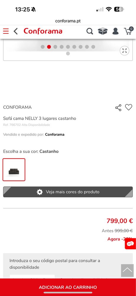 Sofá Cama Conforama 3 Lugares