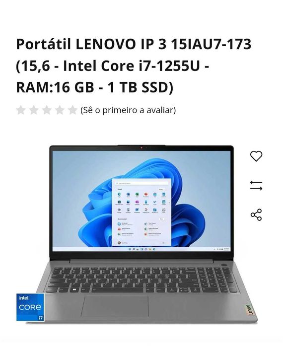 PORTÁTIL novo em caixa marca LENOVO