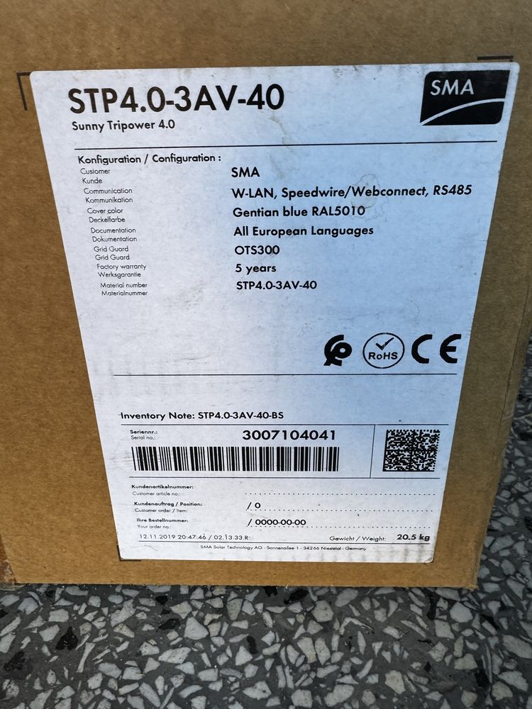 Falownik SMA Sunny Tripower 4.0