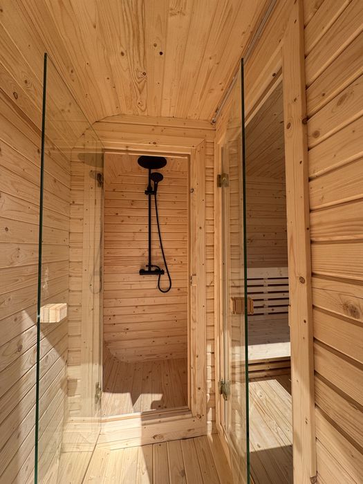 LAWA Sauna KWADRO COMBO z Prysznicem Producent SPA Szwedzkie drewno