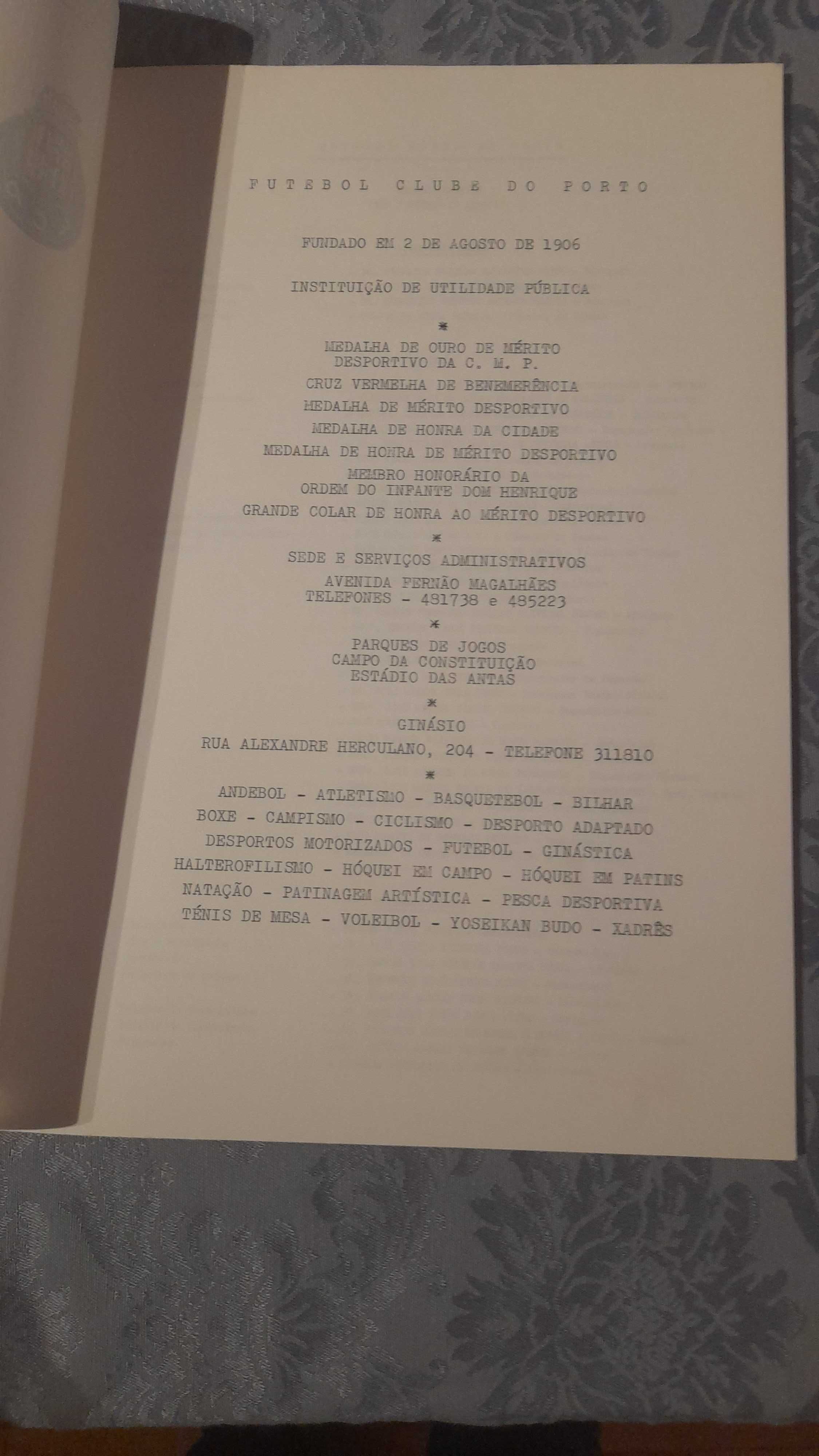 Raríssimo relatório e contas  Futebol Clube Porto 1987