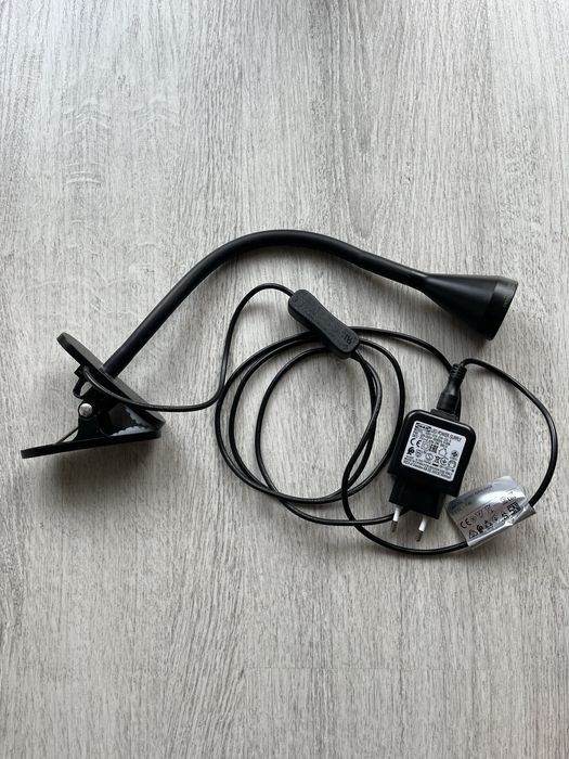 Lampka LED z klipsem IKEA NÄVLINGE czarna