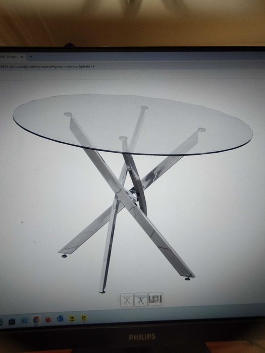 Stół okrągły szklany Salveri 120cm