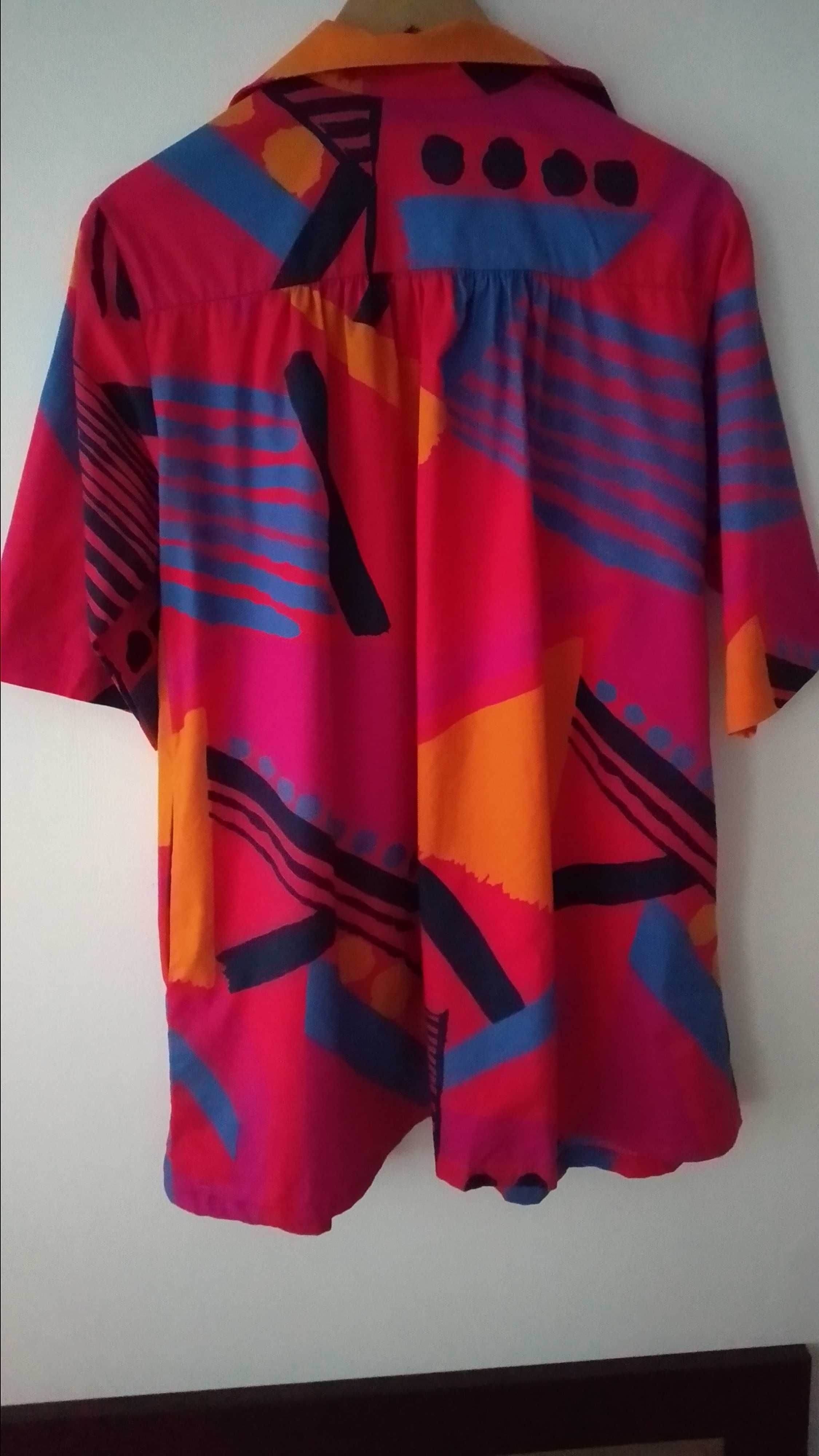 Sukienka T-shirt, geometryczne wzory, lata 60-80