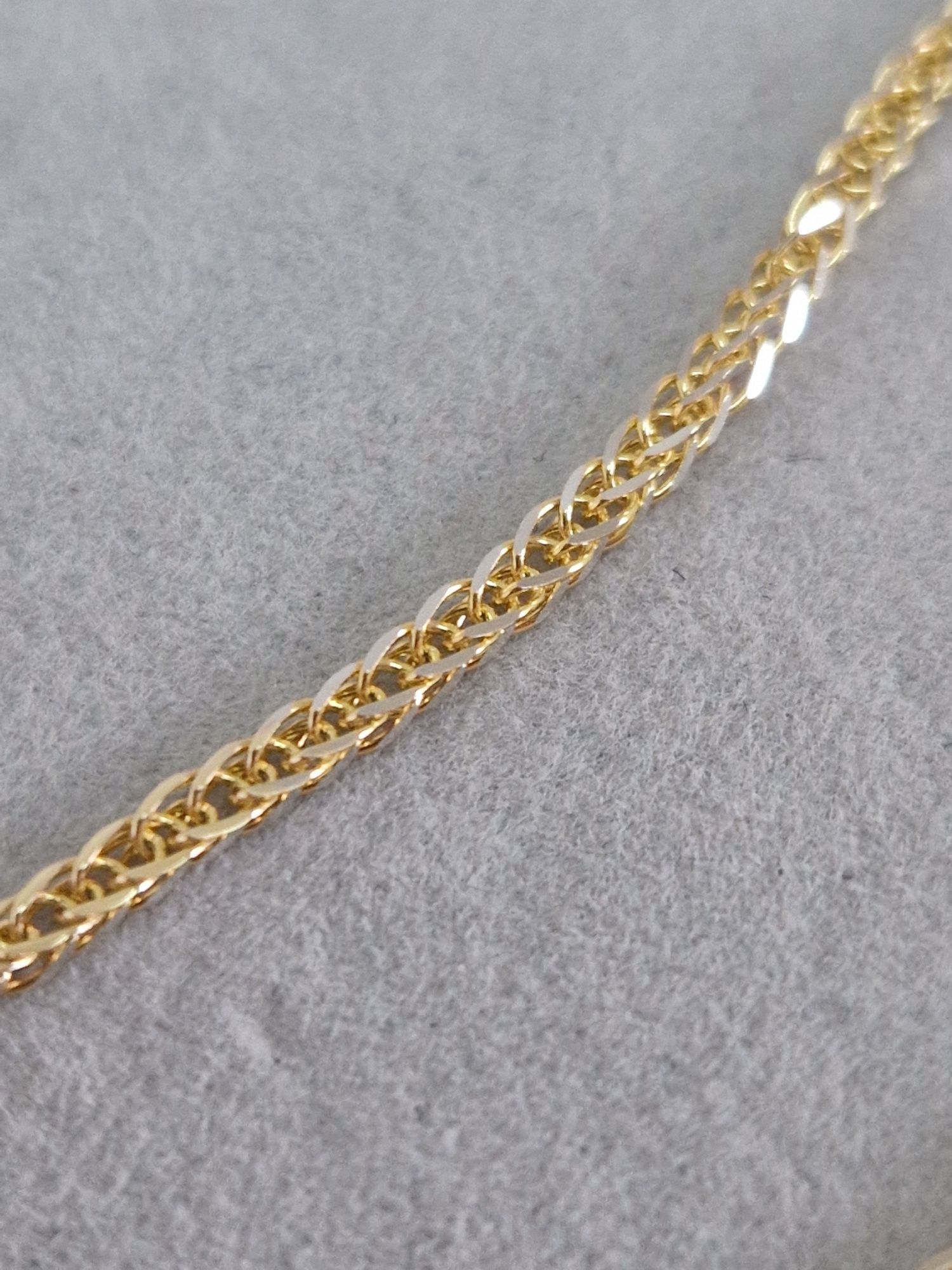 Złoty łańcuszek Lisi ogon  Długość 46 cm