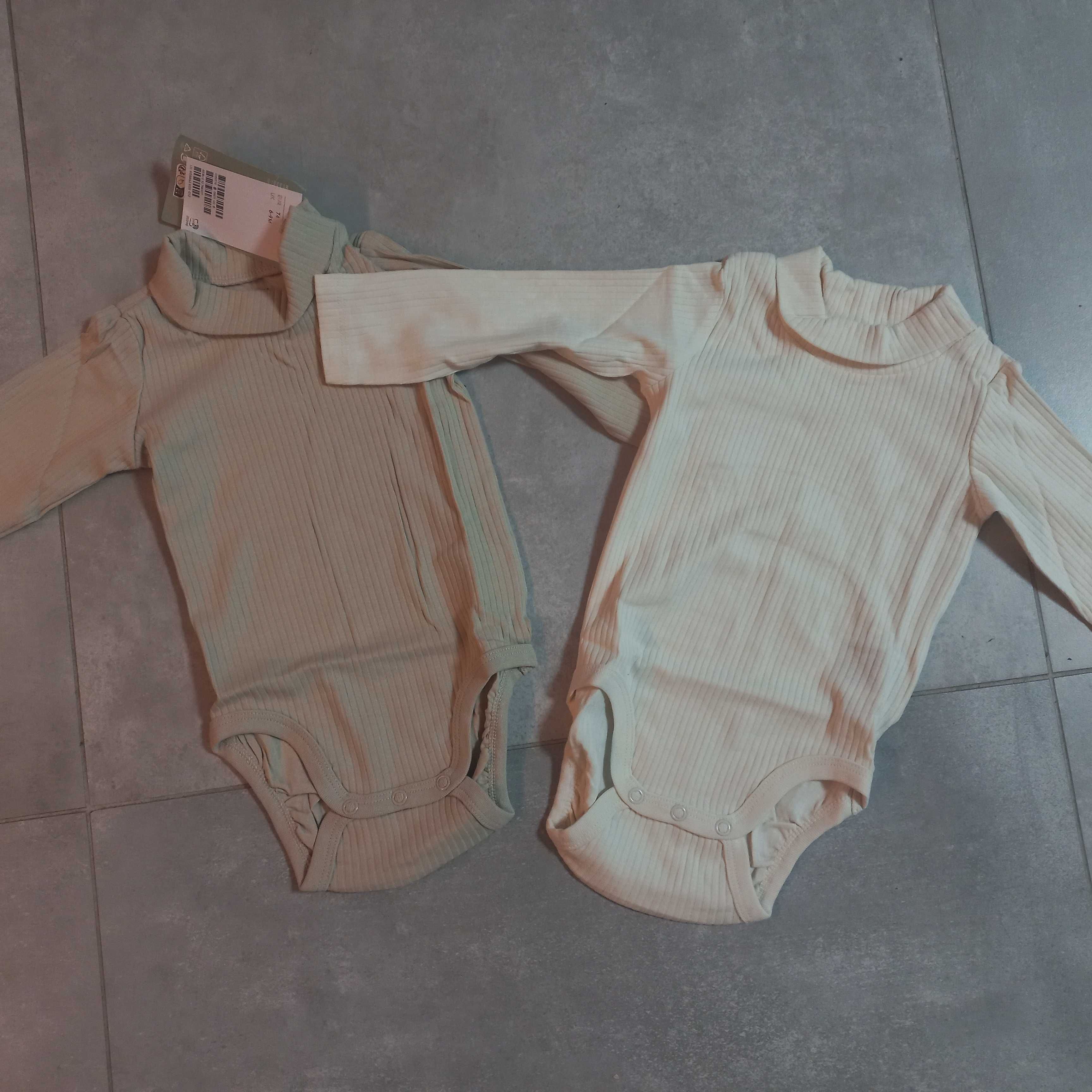 2szt body w prążki z HM r.74