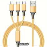 USB typ C kabel 3w1 przewód złoty 1.2 m nowy