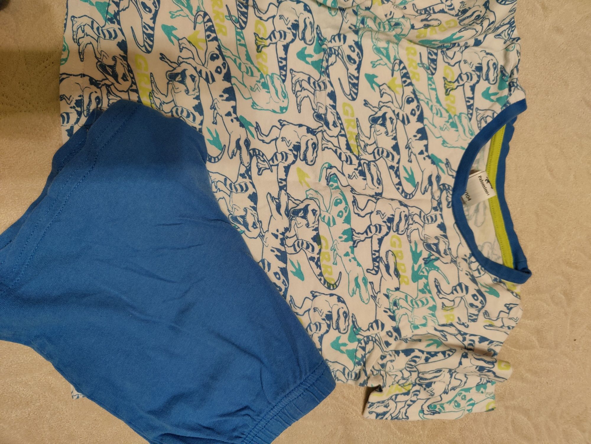 4 komplety piżama długi i krótki rękaw 98/104, 110 i 110/116