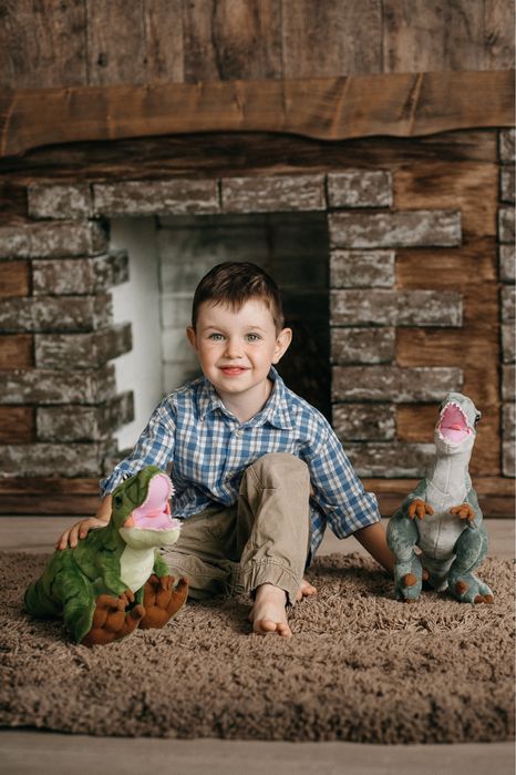 Динозавр велоцираптор та тиранозавр мʼяка іграшка