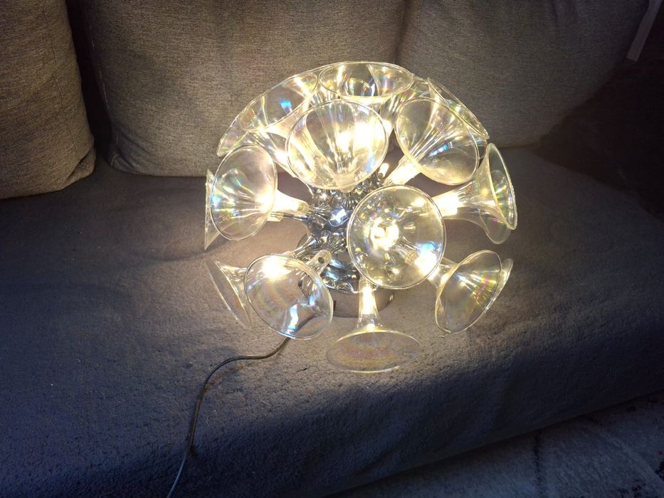 Lampa sufitowa z dmuchanego szkła