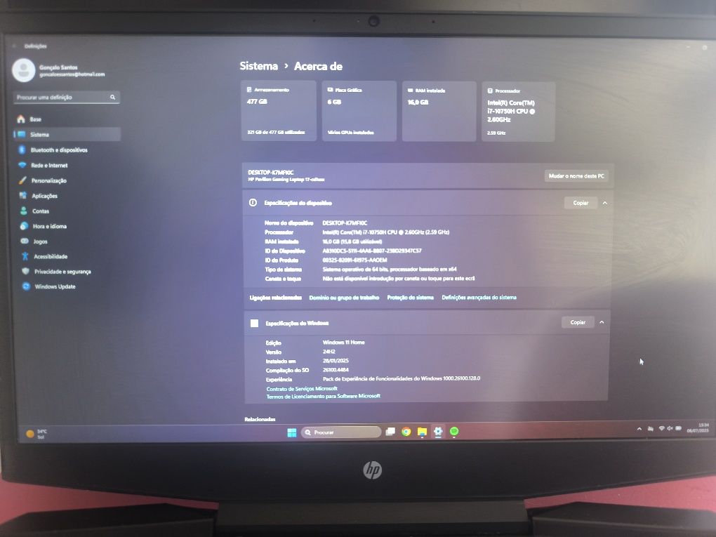 Portátil Gaming HP Pavilion 17-cd1006np