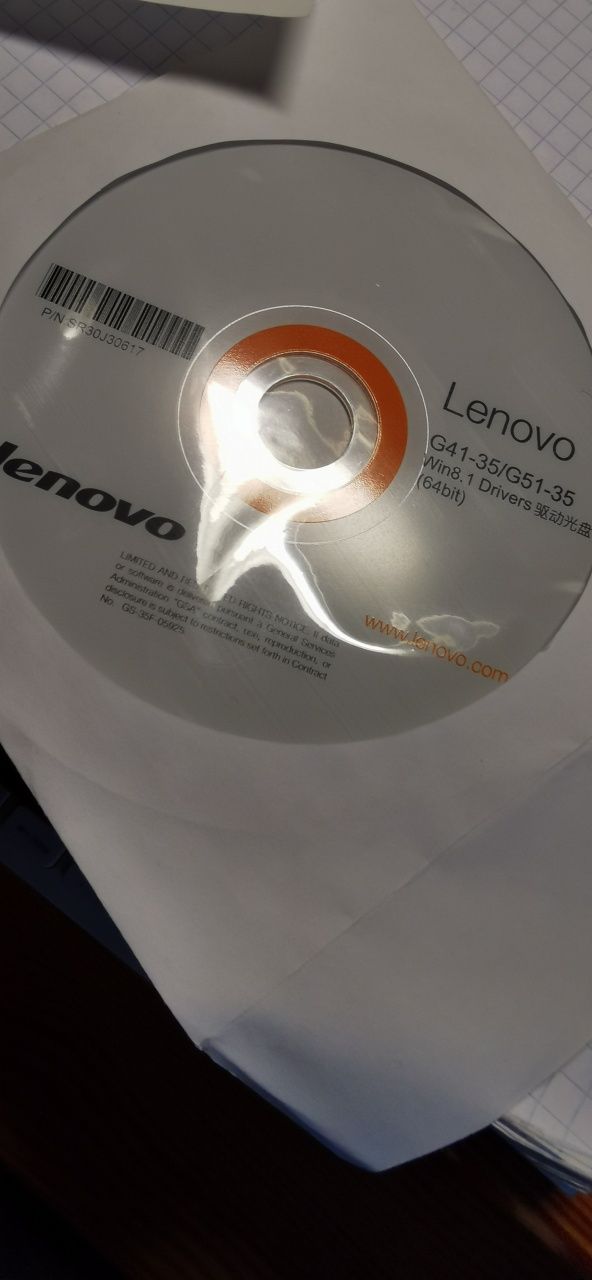 Płyta Dvd ze sterownikami do Lenovo