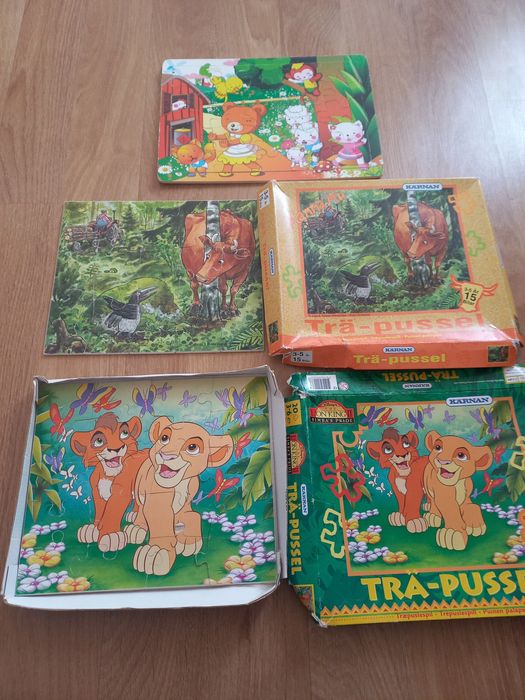 Puzzle drewniwne 3+ dla dzieci