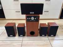 Głośniki Genius 5.1 SW-HF5.1 5005 Drewno + Pilot + Kable - KOMPLET !!!