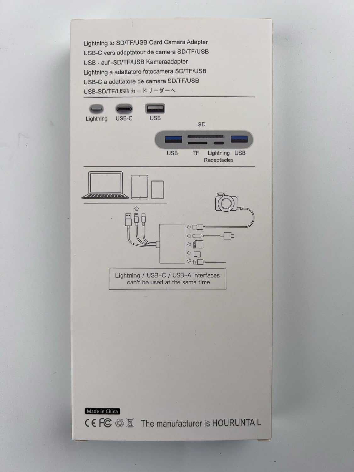 Czytnik kart pamięci 5 w 1, adapter USB OTG Usb-c Lighting -Usb