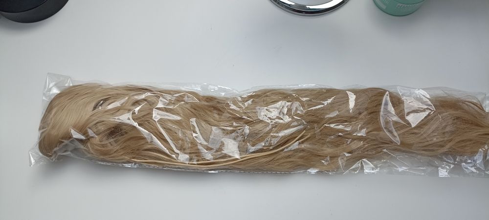 Nowa kita kucyk włosy syntetyczne blond