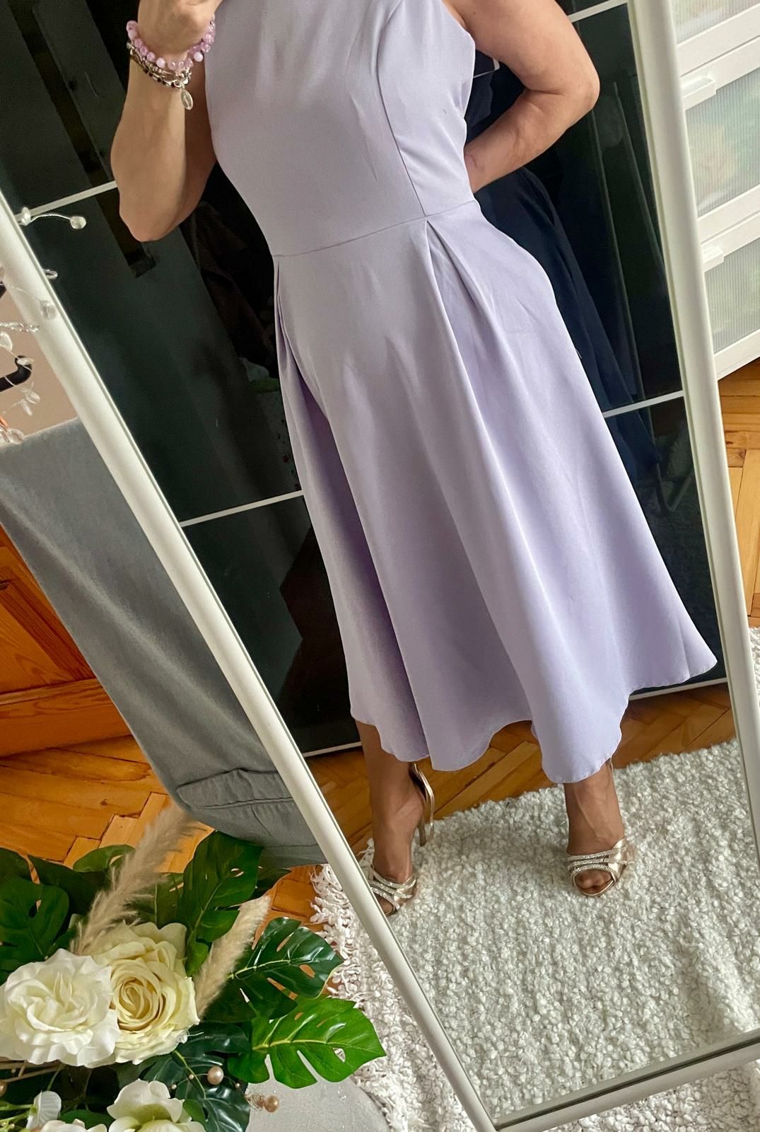 Sukienka elegancka wizytowa liliowa nowa roz 42  firma Trendyol