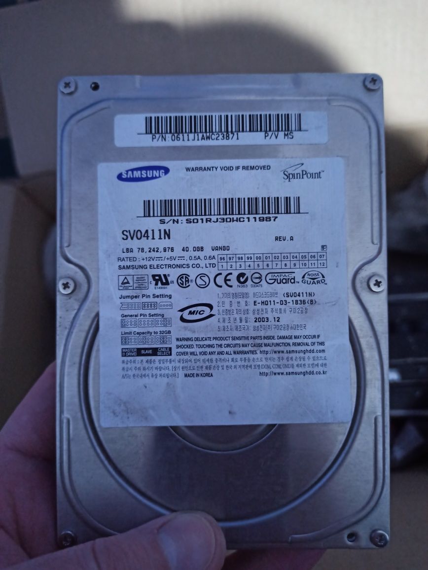 Жесткий диск HDD 40 GB