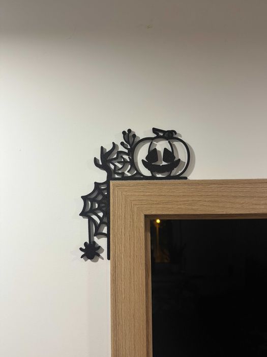 Halloween pajęczyna narożna dynia pająk 3D