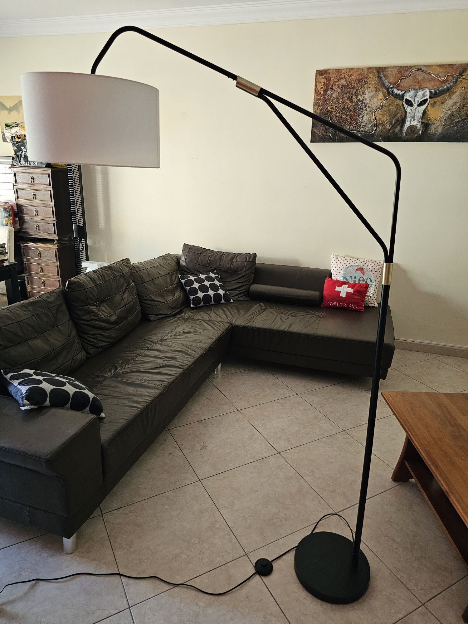 Candeeiro de pé BEVERLY de estilo industrial 181cm