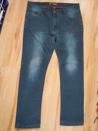Nowe granatowe męskie spodnie jeansowe dżinsy W: 38, L:33