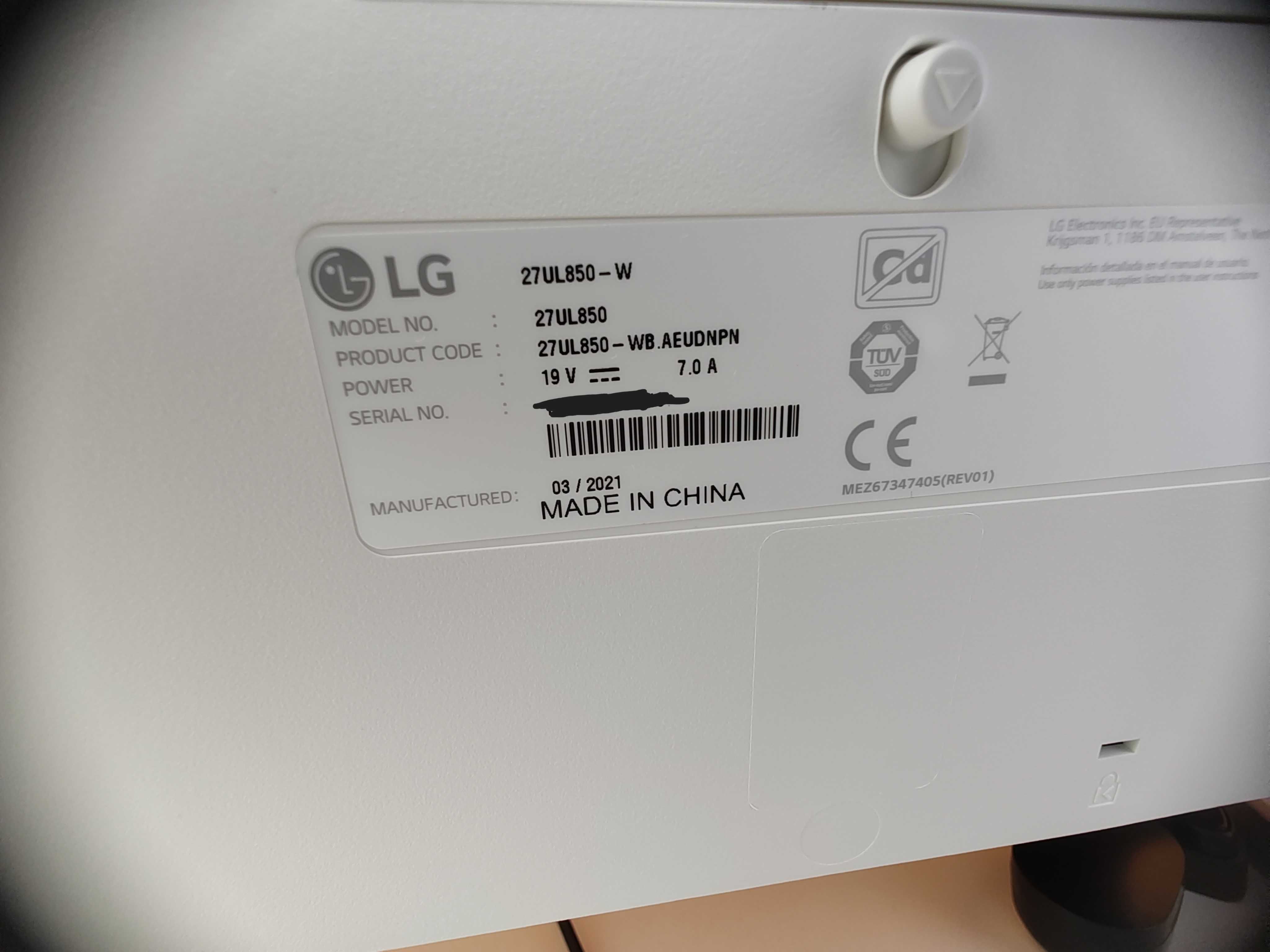 Monitor LG 27UL850-W 4K IPS LED 27"
