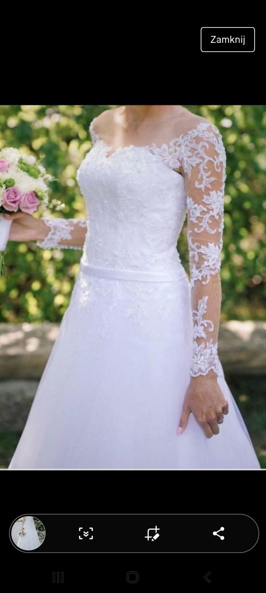 Piękna bajkowa suknia ślubna