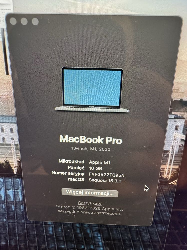 Apple Macbbok pro M1 16Gb / 1Tba