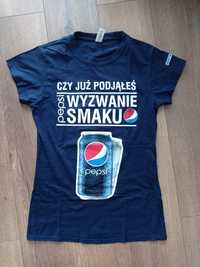 T-shirt Pepsi damski r. S granatowy koszulka z krótkim rękawem