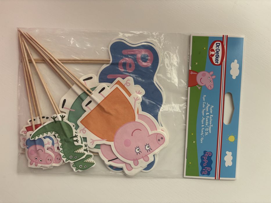 Wykałaczki topper ozddoby na tort ciasto świnka Peppa Pig