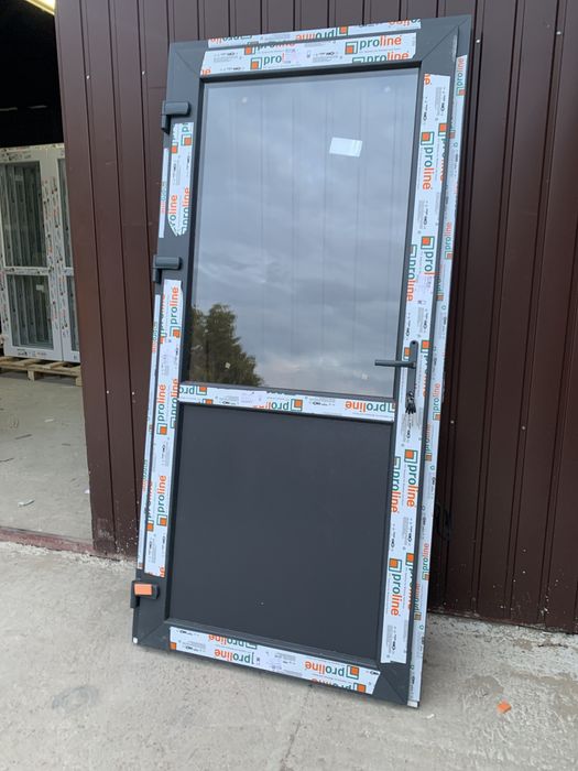 Drzwi PCV 100x210 lewe/prawe szyba/panel
