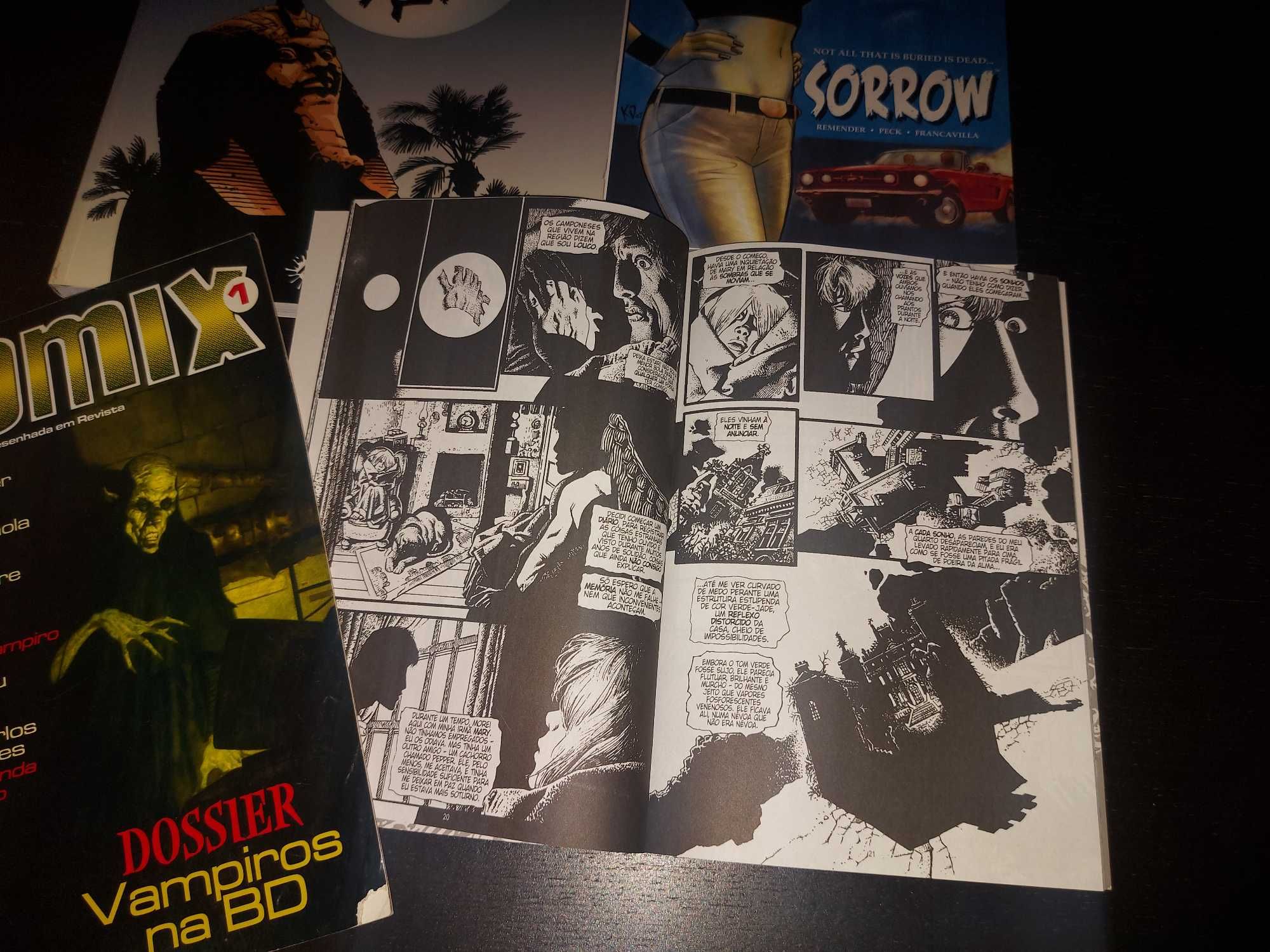 BD de terror - pack 4 álbuns e revistas