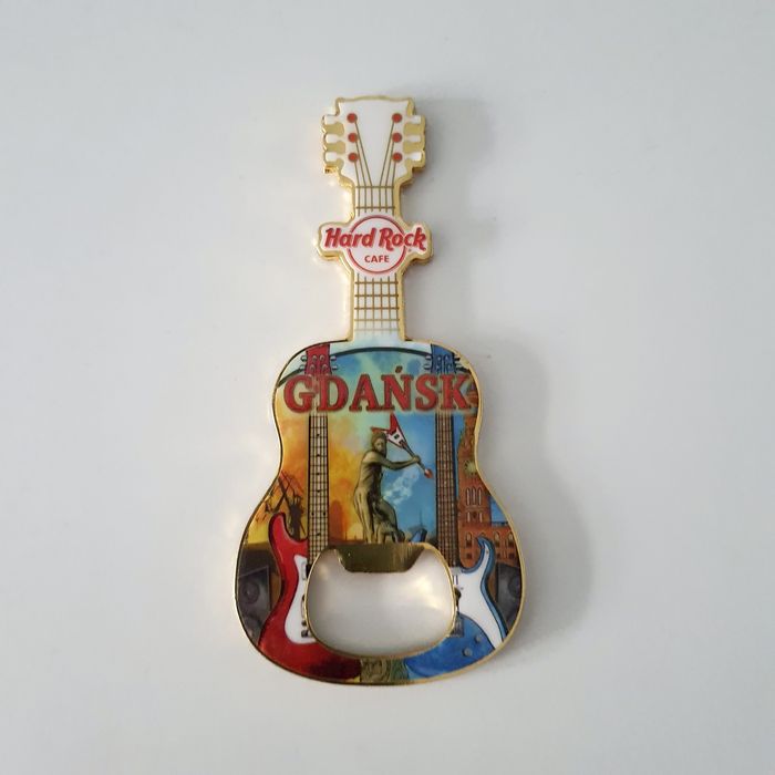 Magnes na lodówkę Hard rock gitara Gdańsk Otwieracz do butelek NOWY